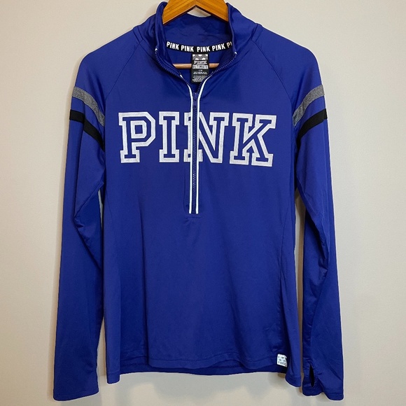 PINK Victoria's Secret Tops - PINK Victoria's Secret Half Zip Athletic Pullover